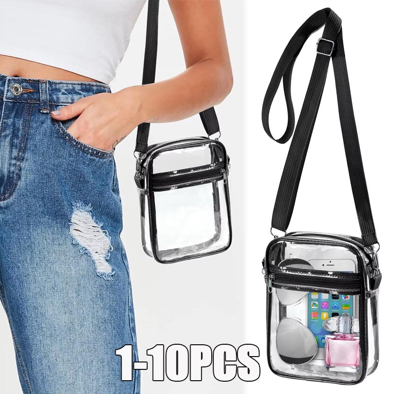 Event & Party Supply - 1-10 stuks Dames Transparante Schoudertas met