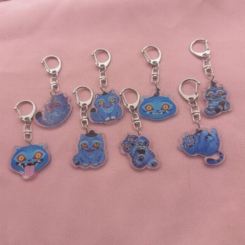 Event Party - 8 stuks acryl sleutelhanger met schattige