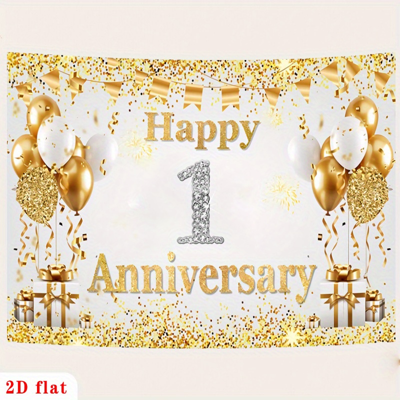 2D platte gouden witte gelukki - Party Banner Gold recensie en prijs