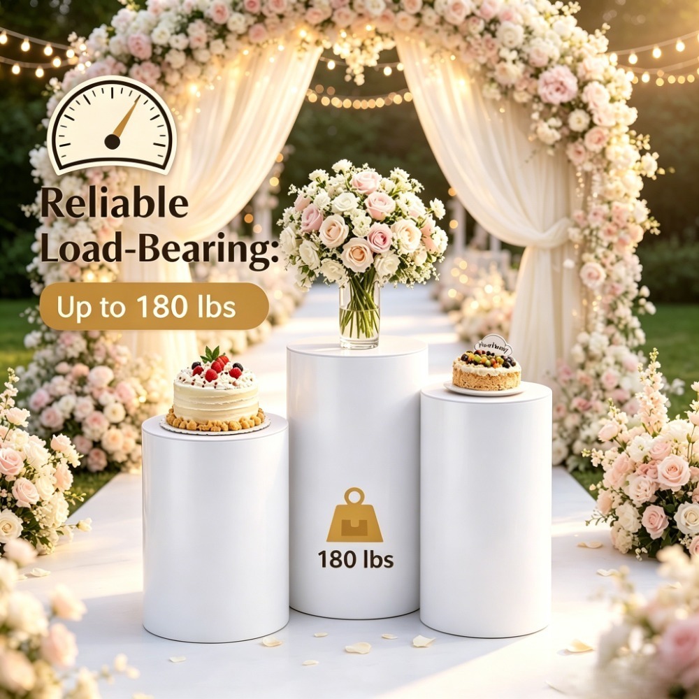 3/5 stuks witte cilindrische s - Dessert Table Backdrop recensie en prijs