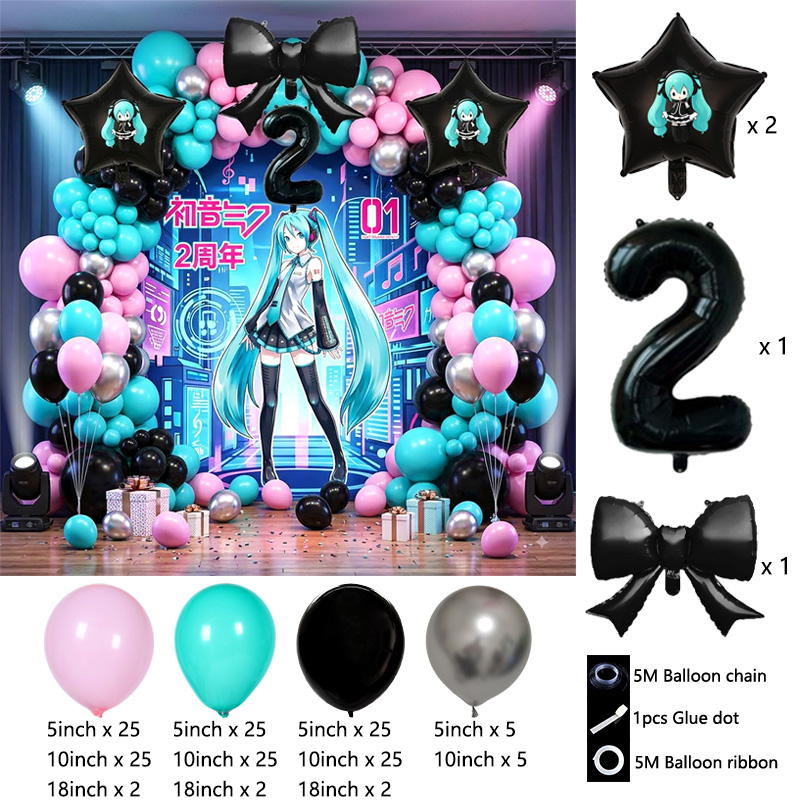Hatsune Miku Virtuele Zanger B - Balloon Arch Kit recensie en prijs